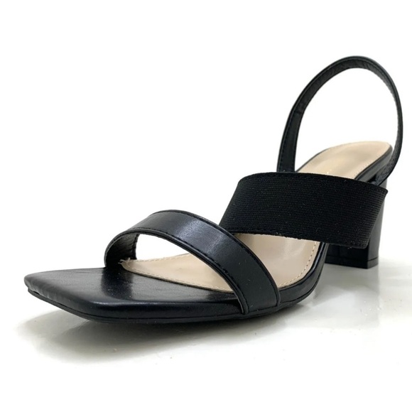 alexis bendel Shoes - Comfort by Alexis Bendel Black Slip On Heel Pumps Sandals Size 8